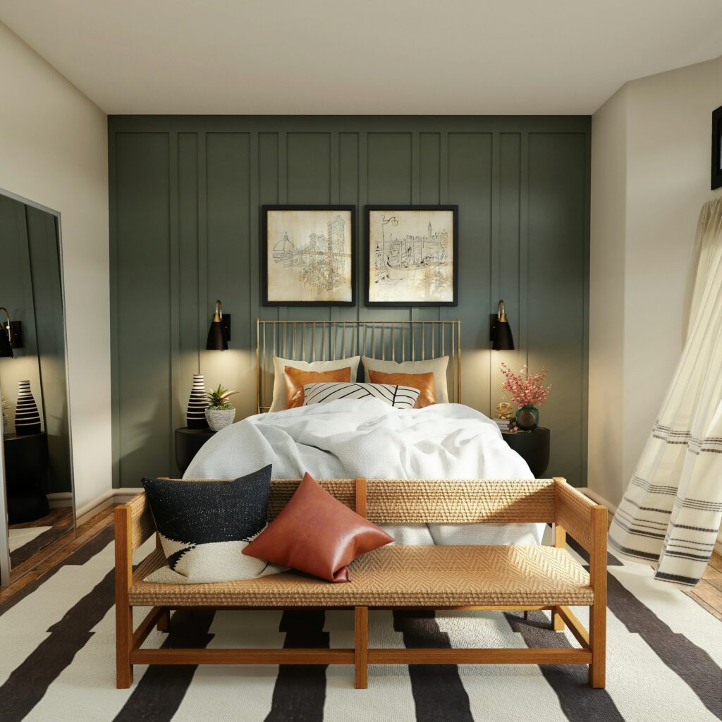 La chambre Arbizon et son lit double